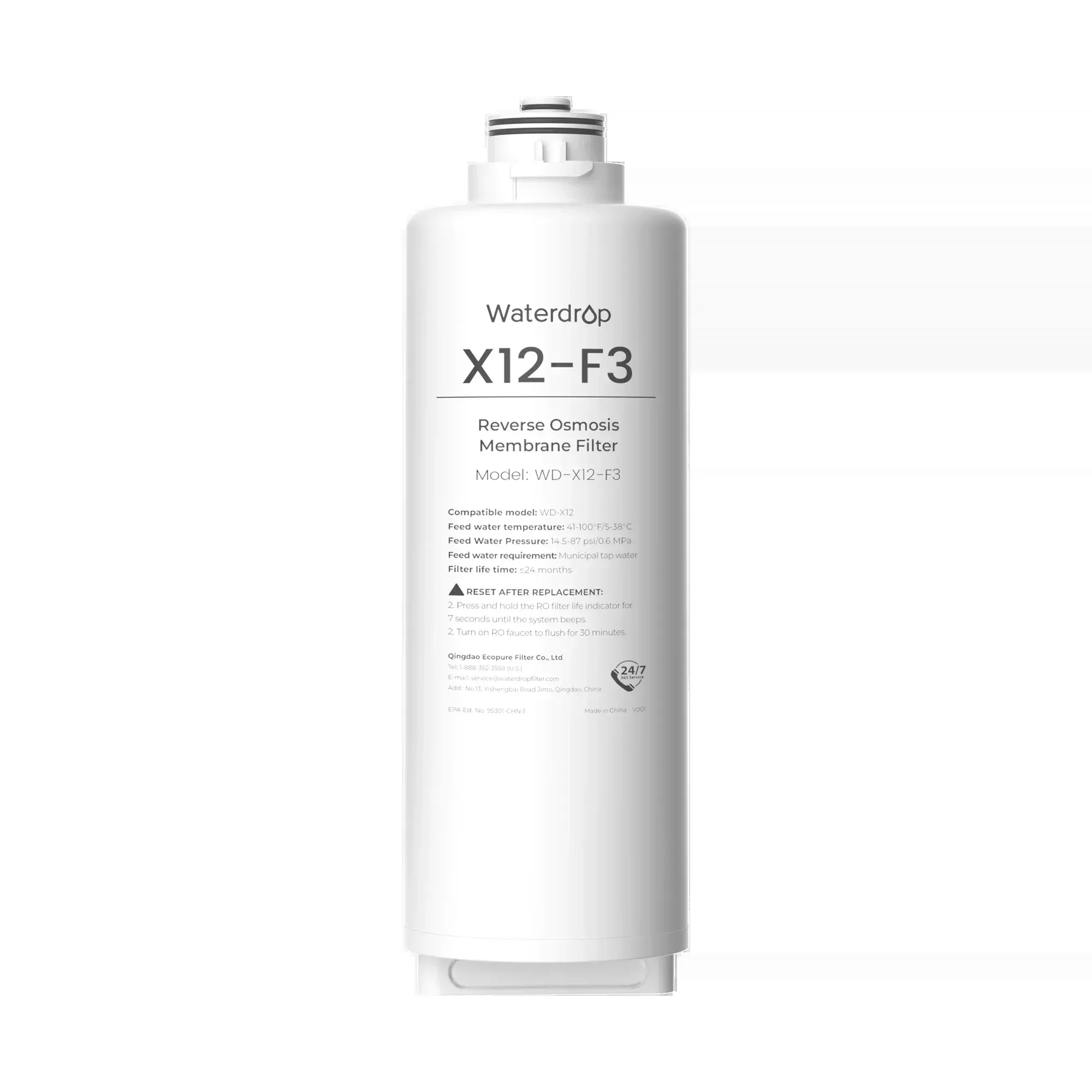 F3 Filter for Waterdrop X12 Reverse Osmosis System | 1200 GPD