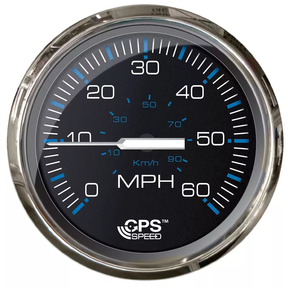 Faria Chesepeake Black SS 4" Studded Speedometer - 60MPH (GPS) - 33749