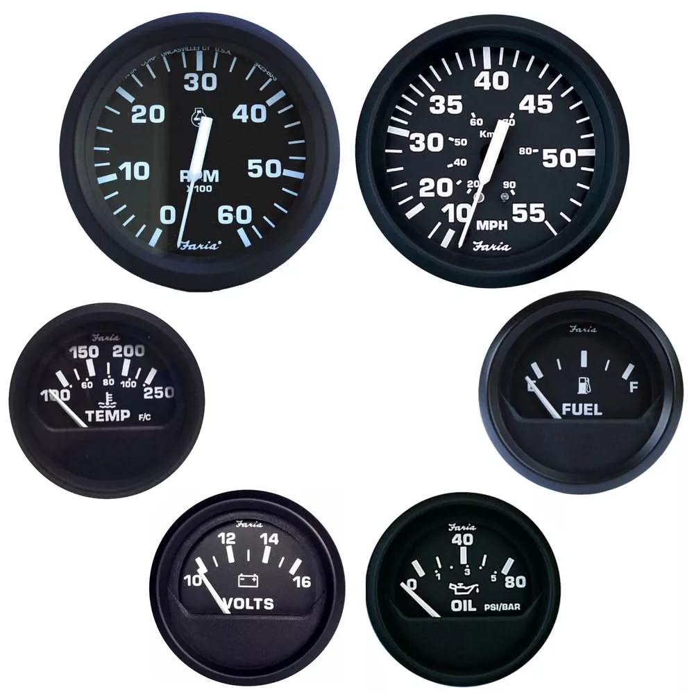 Faria Euro Black Boxed Set – Inboard Motors [KT9799]