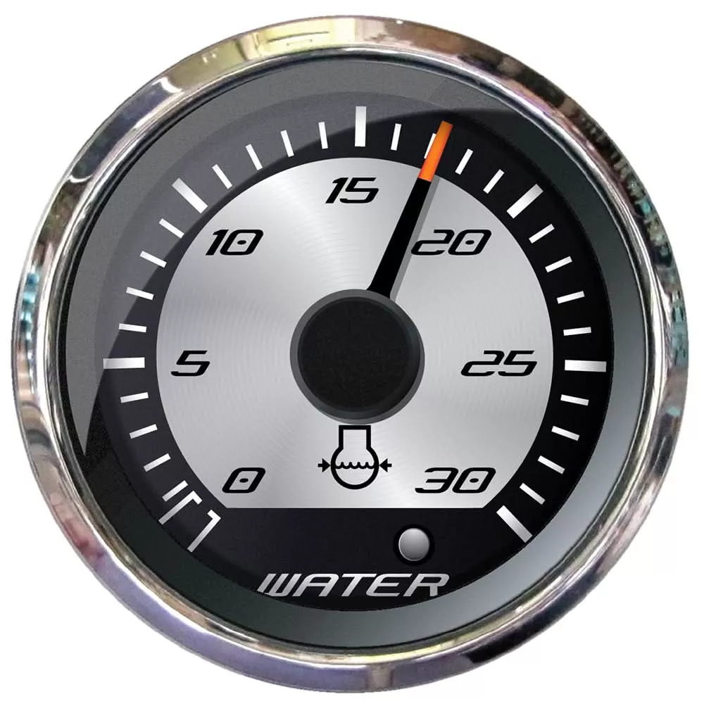 Faria Platinum 2" Water Pressure Gauge Kit - 30 PSI - 22023