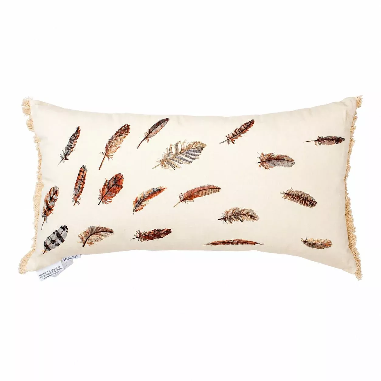 Feather Pattern Lumbar 14" x 26" Pillow