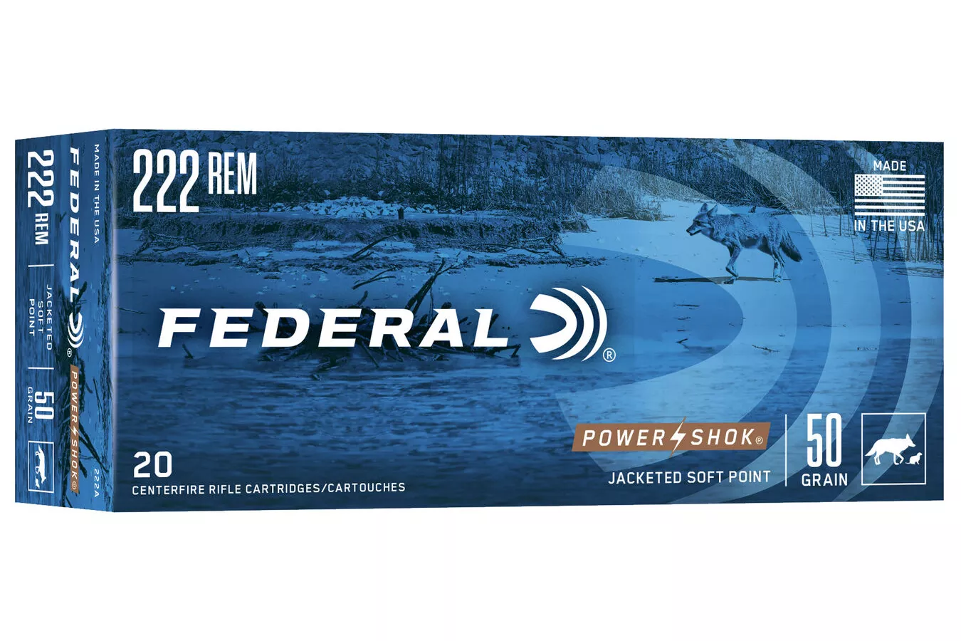 Federal  222 Rem 50 gr SP Power-Shok 20/Box