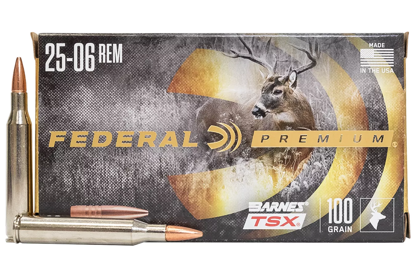 Federal  25-06 REM 100 gr Barnes TSX Hollow Point 20/Box