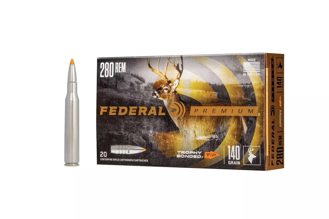 Federal 280 Rem 140 GR Trophy Bonded Tip 20/Box