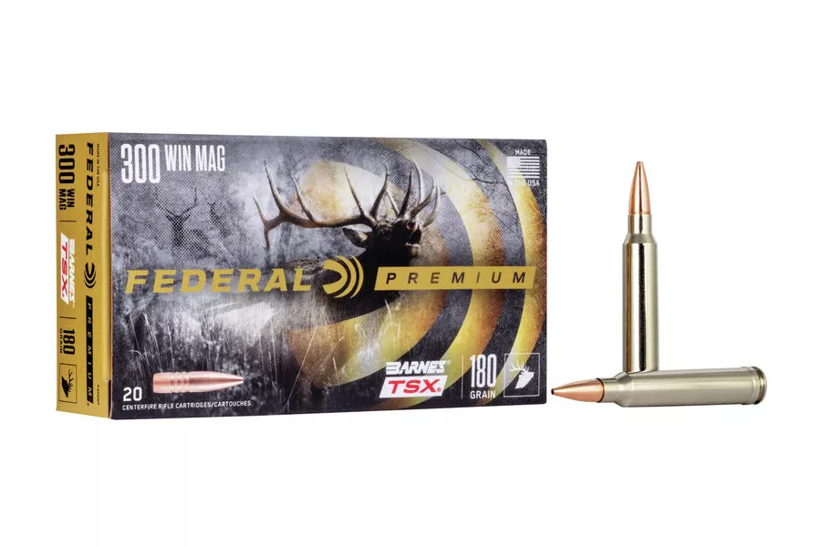 Federal  300 WIN MAG 180 gr Barnes TSX Hollow Point 20/Box