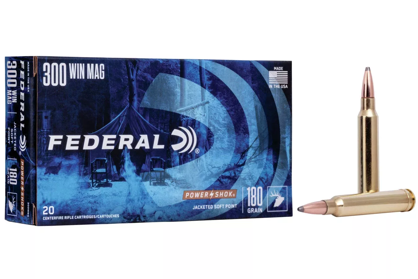 Federal  300 Win Mag 180 gr SP Power-Shok 20/Box