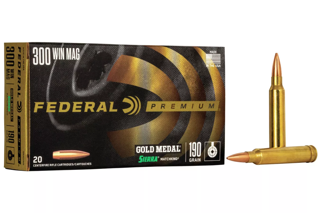 Federal  300 WIN MAG 190 gr Sierra MatchKing BTHP 20/Box