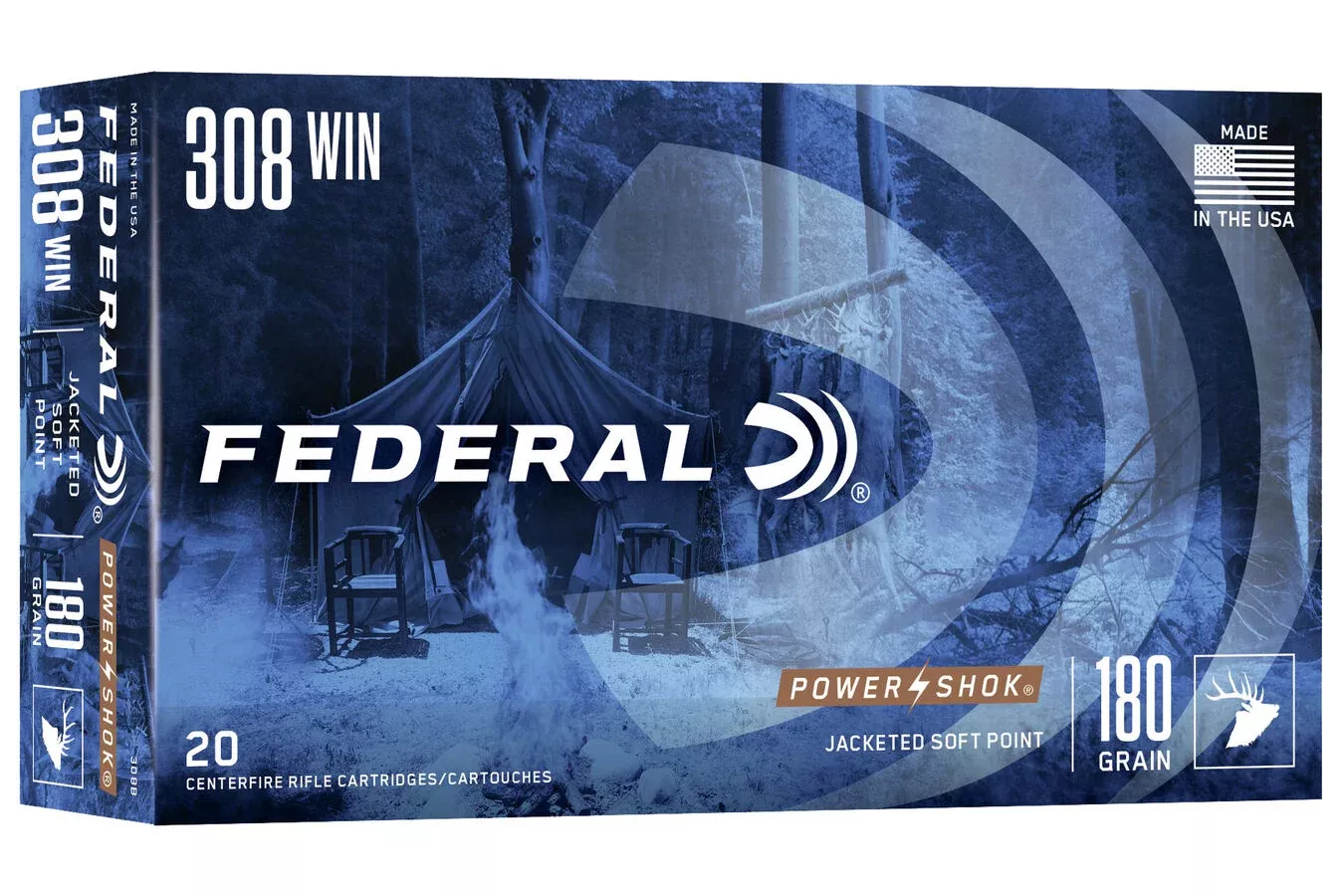 Federal  308 Win 180 gr SP Power-Shok 20/Box