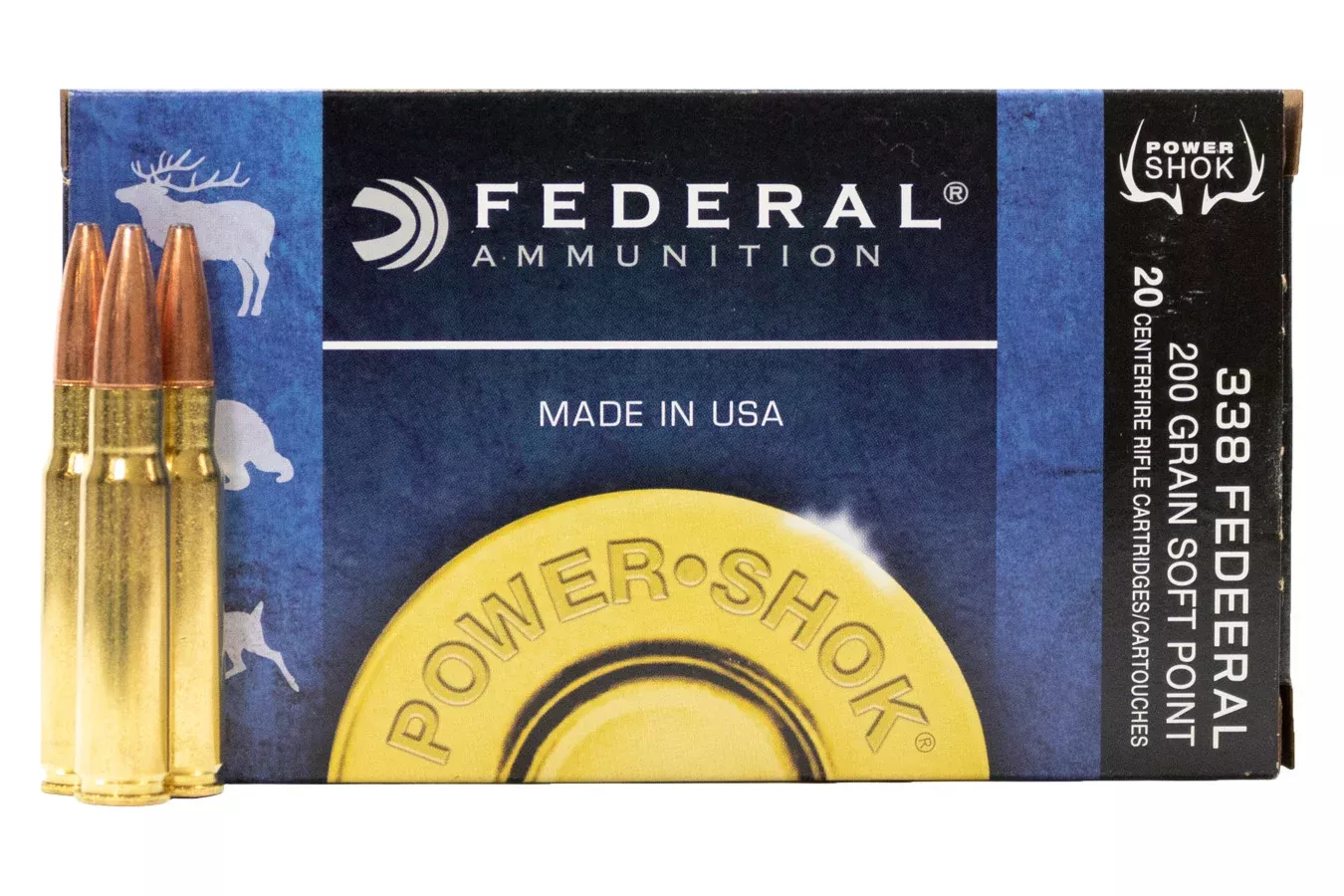 Federal  338 Federal 200 gr Soft Point Power Shok 20/Box