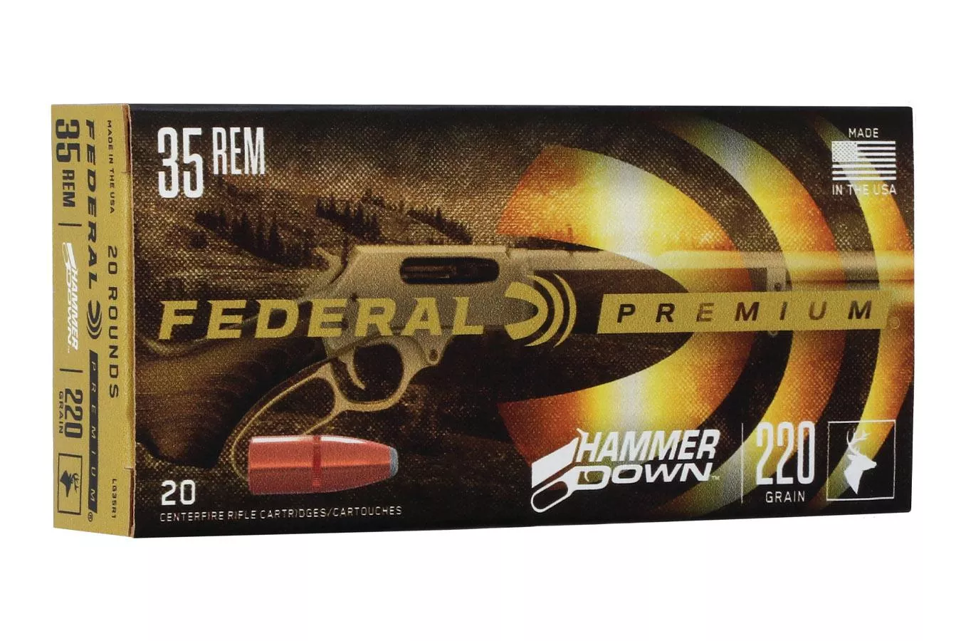 Federal  35 Remington 220 gr Bonded HP Hammerdown 20/Box