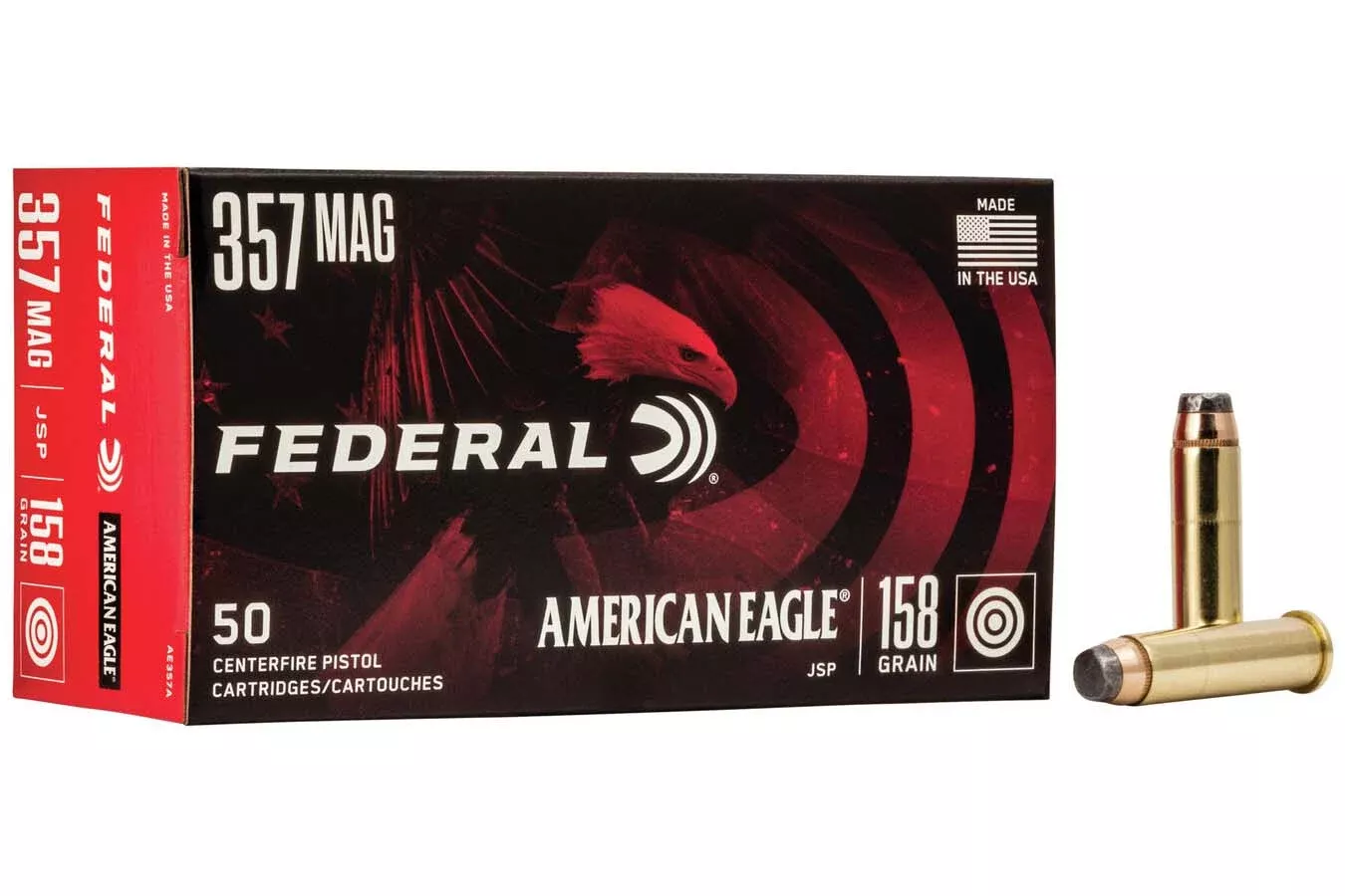 Federal  357 Mag 158 gr Jacketed Soft Point 50/Box