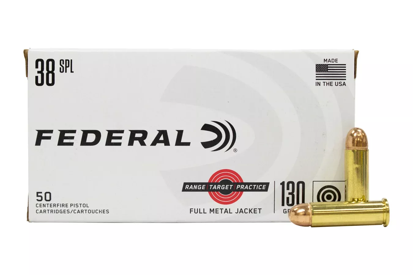 Federal 38 Special 130 gr FMJ Range/Target/Practice 50/Box