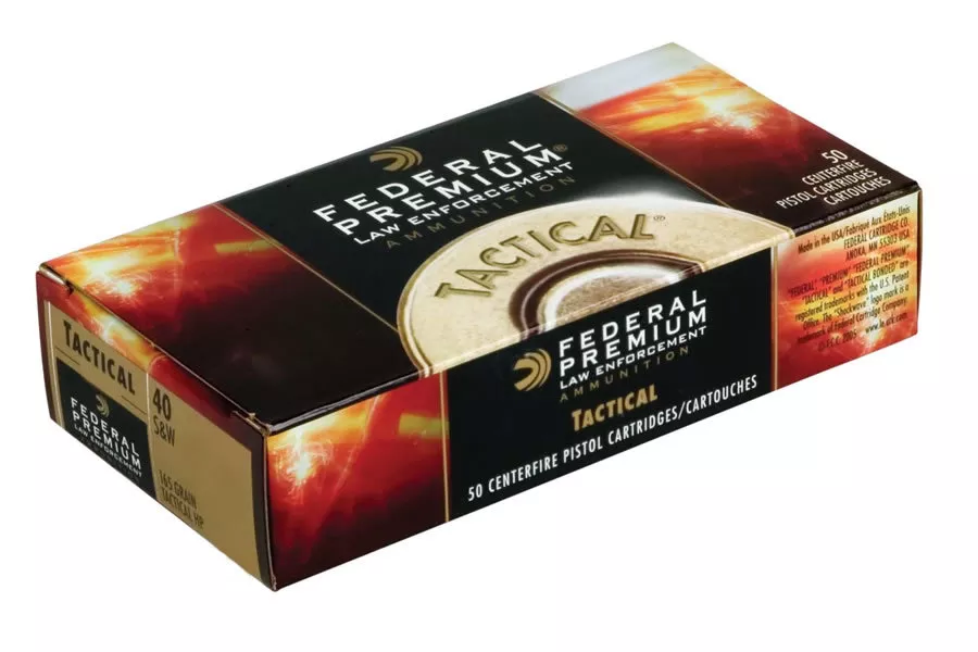 Federal 40 S&W 165 gr Hydra-Shok JHP Tactical 50/Box