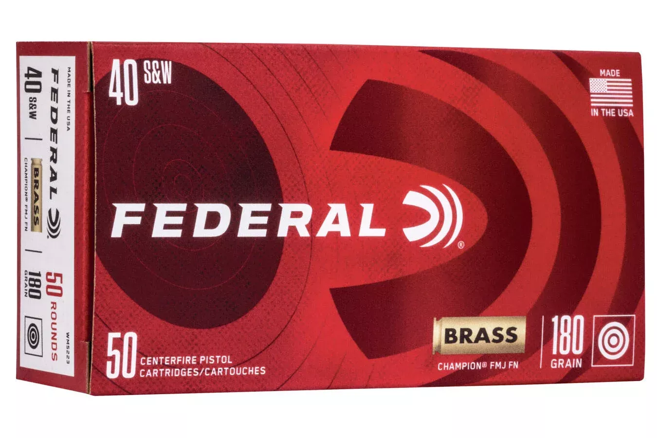 Federal 40 S&W 180 gr FMJ Champion Training 50/Box