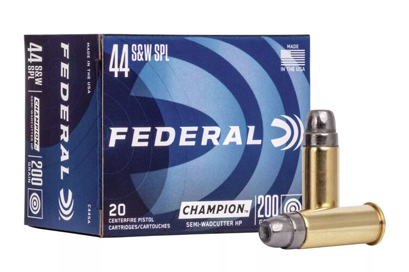 Federal 44 Special 200 gr Semi-Wadcutter HP Champion 20/Box
