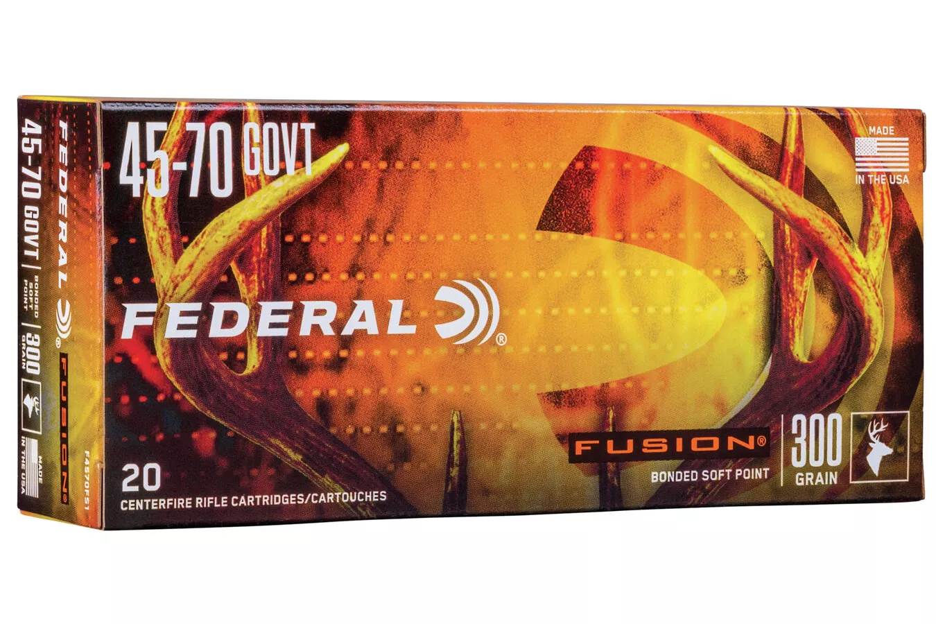Federal  45-70 Govt 300 gr Soft Point Fusion 20/Box