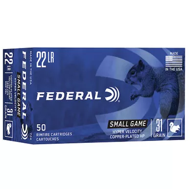Federal 724 GameShok 22LR 31 GR HP 50 Rounds