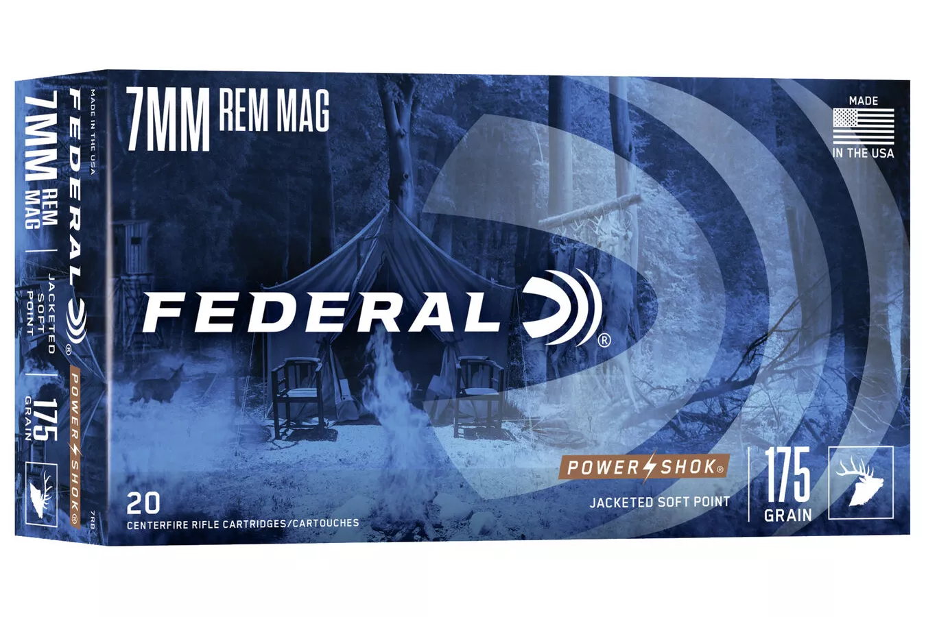 Federal  7mm Rem Mag 175 gr SP Power-Shok 20/Box