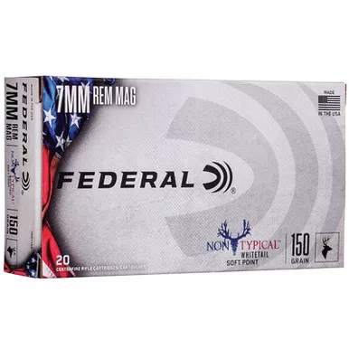 Federal 7RDT150 NonTypical 7mm Rem Mag 150 GR SP 20 Rounds