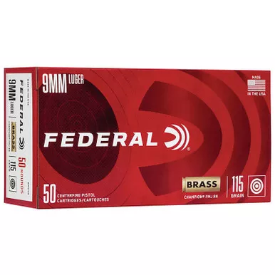 Federal CAL9115 9mm 115 GR FMJ 50 Rounds