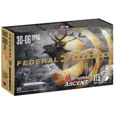 Federal P3006TA1 Premium 30-06 175 GR Terminal Ascent 20 Rounds