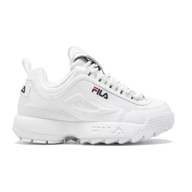 FILA Men's Disruptor 2 White, Navy and Red Shoes (FW01655-111)