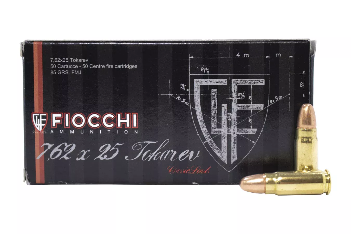 Fiocchi  7.62x25MM Tokarev 88 gr FMJ 50/Box