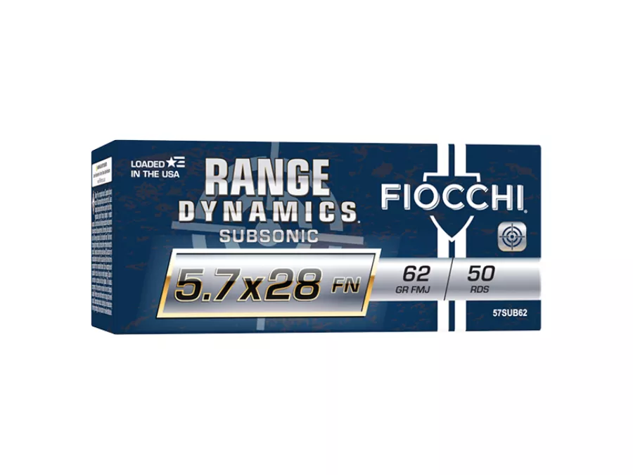 Fiocchi Range Dynamics Subsonic Cartridge, 5.7x28mm, 50