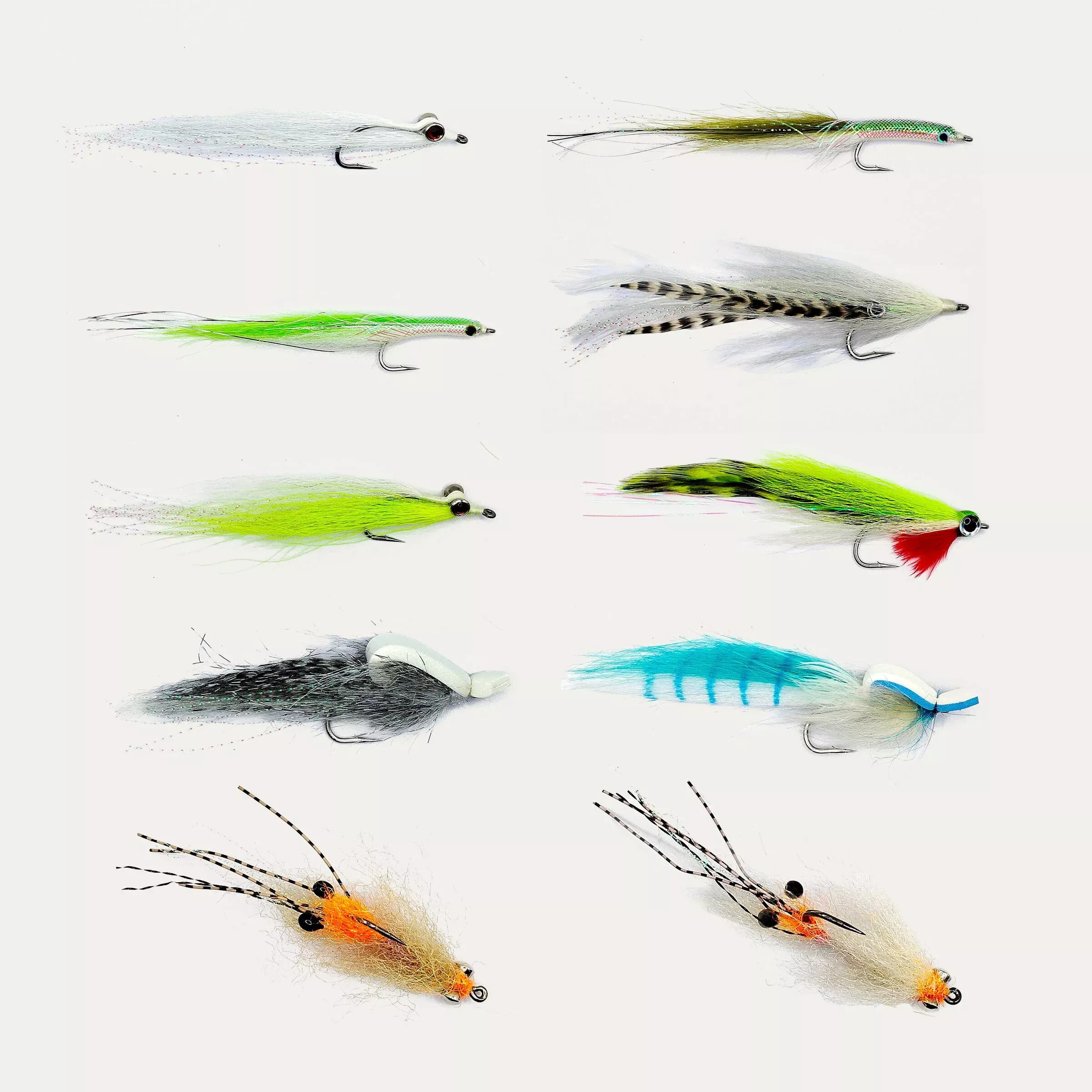First Cast Beginner Saltwater Fly Assortment – 10 Flies