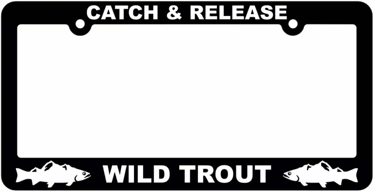 Fishing License Plate Frames w/ Graphics