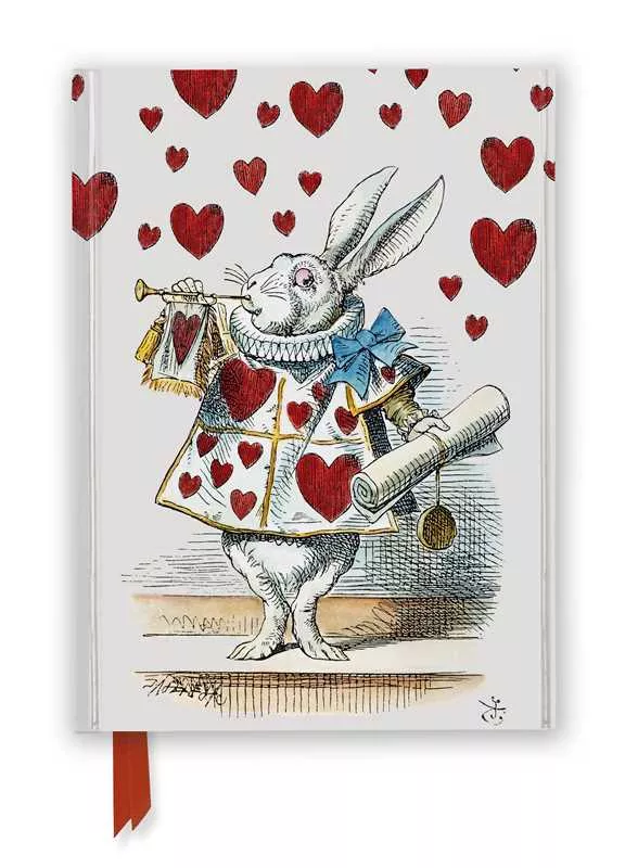 Flame Tree Journals: Alice in Wonderland: White Rabbit A5 Hardcover Journal