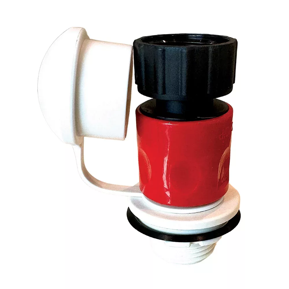 Flush-M Mercury Motors Flush Quick Release Port w/90 Elbow – White
