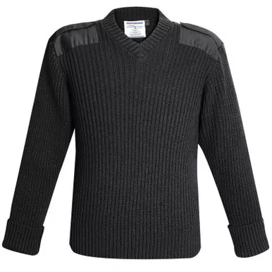 Flying Cross 700 Men's Command Acrylic Wool Rib Knit V-Neck Sweater