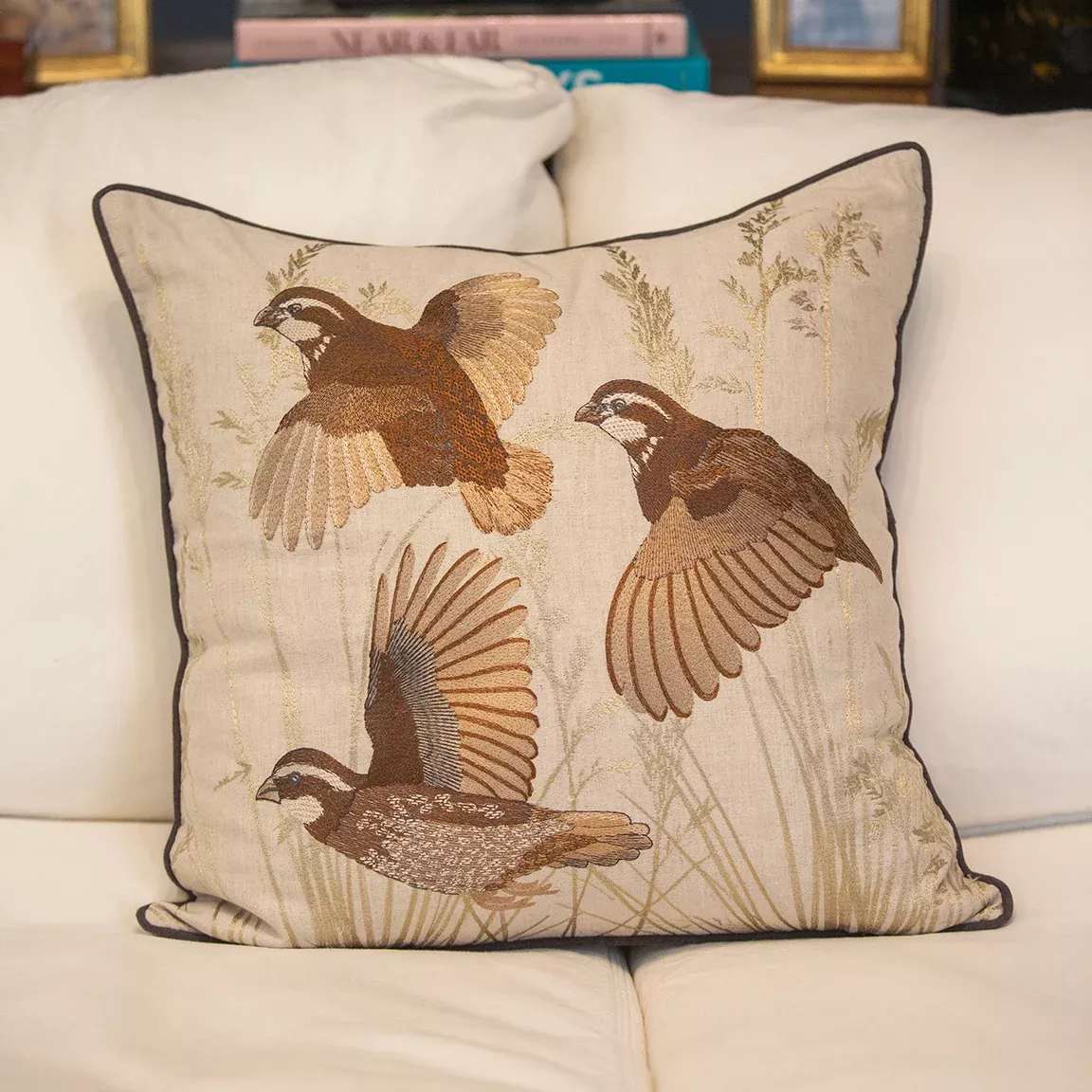 Flying Quail Pillow Covers 22" (Set of 2)