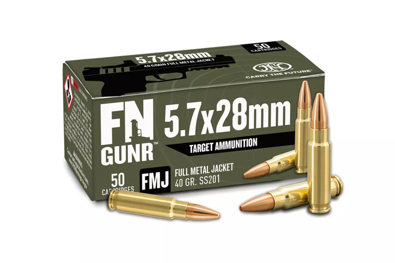 FN  5.7x28mm 40gr FMJ FN GUNR 50/Box