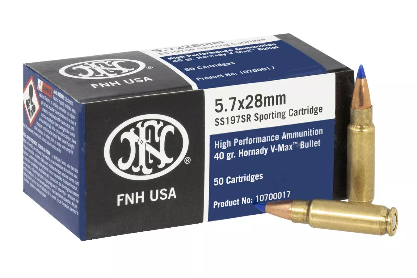 FN 5.7x28mm 40gr Hornady V-Max High Performance 50/Box