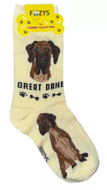 Foozys Ladies Great Dane Dog Socks #FCC-20