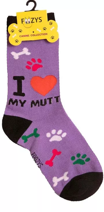Foozys Ladies I Love My Mutt Socks #FCC-64