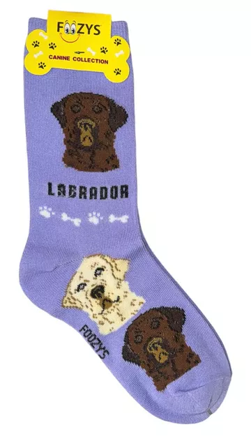 Foozys Ladies Labrador Retriever Dog Socks #FCC-24