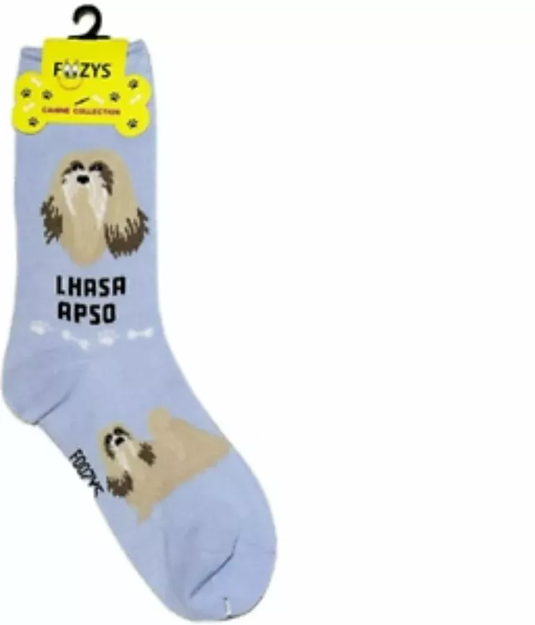 Foozys Ladies Lhasa Apso Dog Socks #FCC-50
