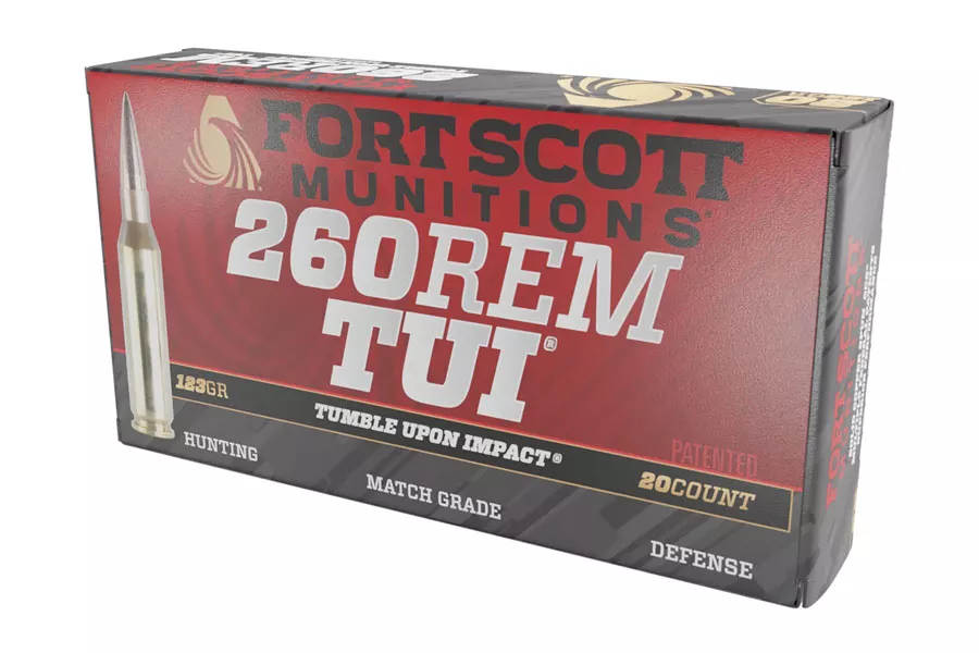 Fort Scott Munitions 260 Remington 123 Grain Solid Copper Spun Tumble Upon Impact 20/Box