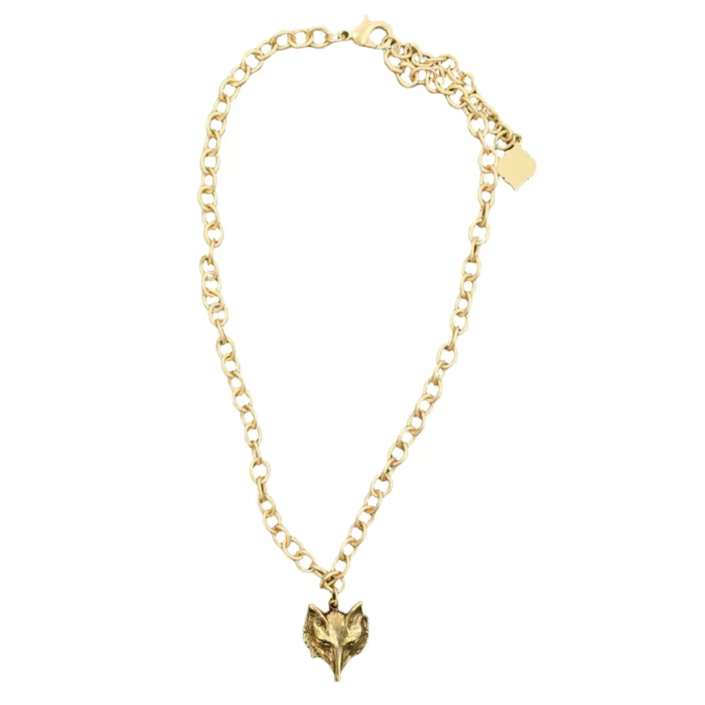 Fox Head Gold Necklace