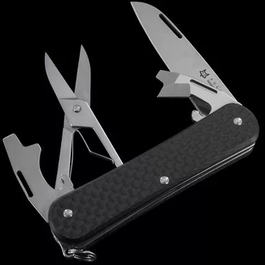 Fox Vulpis 4 Scissor Carbon Fibre Penknife Folding Knife