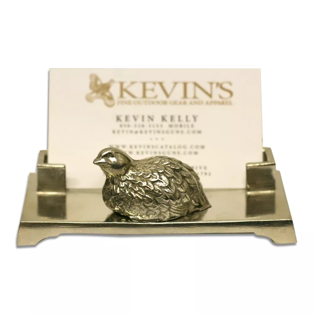 Full Quail Business Card Holder