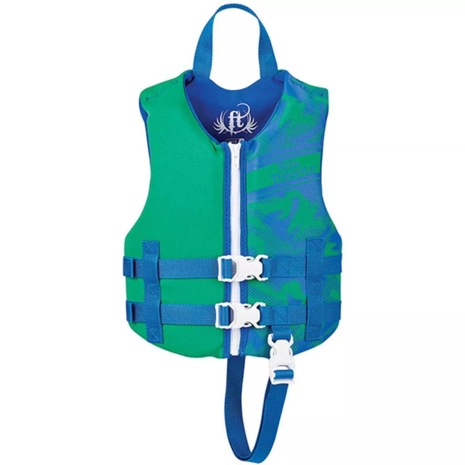 Full Throttle Child Life Jacket Rapid-Dry-Green
