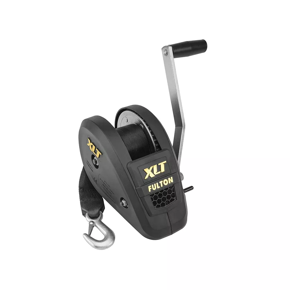 Fulton XLT Marine Trailer Winch, Single-Speed, 1,800 lbs. Capacity, 20 ft. Strap, 8 in. Handle• 142314