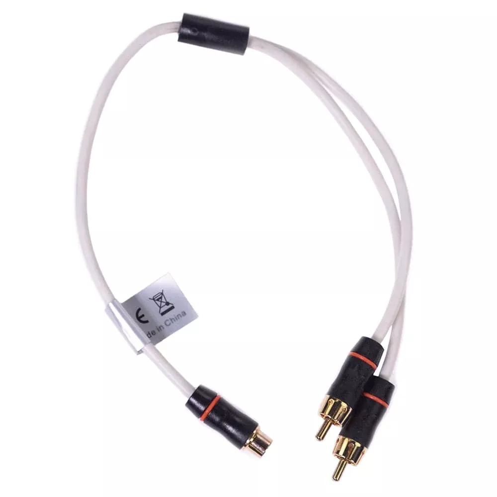 FUSION Performance RCA Cable Splitter – 1 Female to 2 Male – .9′