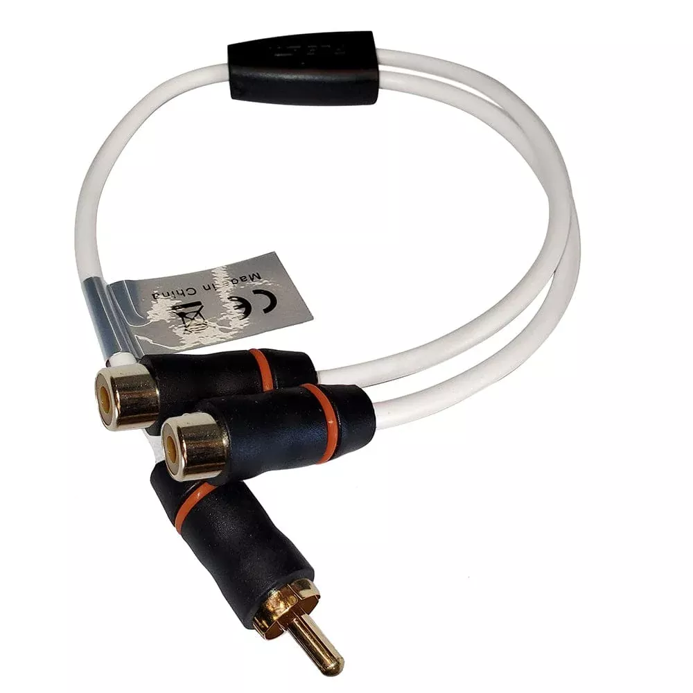 FUSION Standard RCA Cable Splitter – 1 Male to 2 Female – 1′