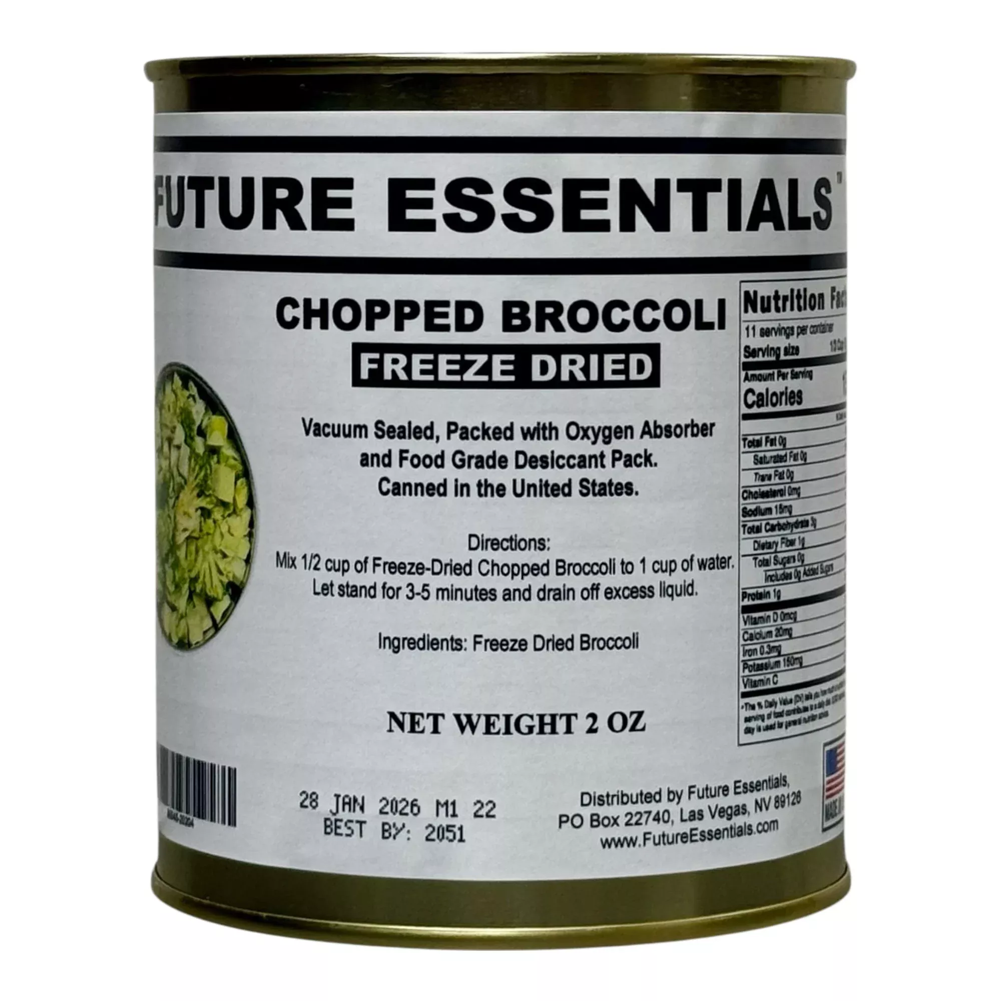 Future Essentials Freeze Dried Chopped Broccoli