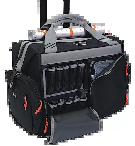 G*Outdoors Large Rolling Range Bag with Telescoping Handle & All-Terrain Wheels, Black – 2215RB